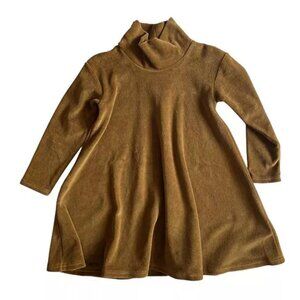 The Simple Folk Girls Organic Cotton Long-Sleeved Velvet Dress 8-9